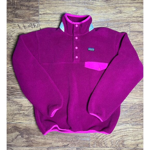 Patagonia Lightweight Synchilla Snap-T 1/4 button closure see measurements - Picture 1 of 8